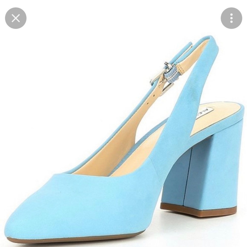 NIB - Alex Marie Zavanna Leather Slingback Block Pumps